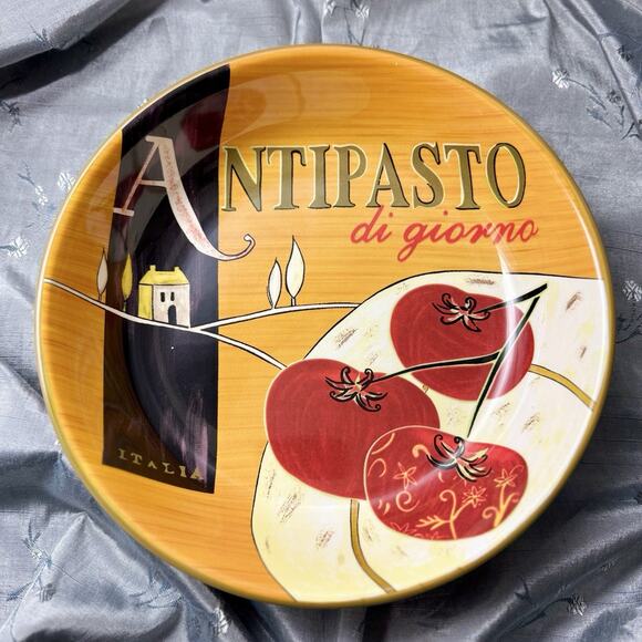 Pier 1 One Earthenware Anitpasto di giorno Pasta Salad Bowl 9.5” Replacement - Picture 1 of 6